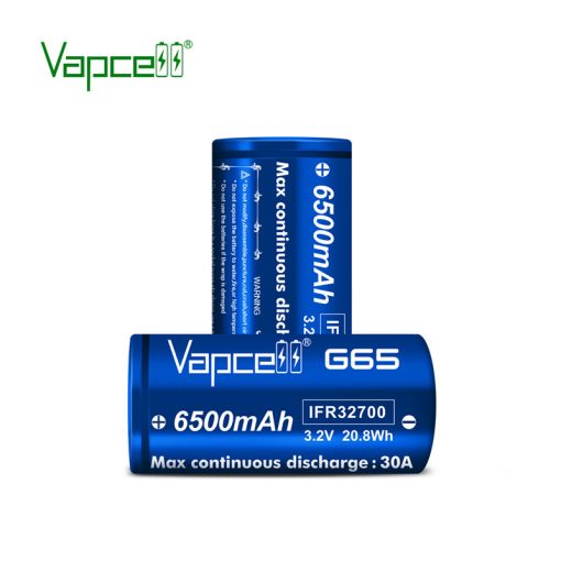 Vapcell G65 3,2V tölthető li-ion akkumulátor 6500 mAh kapacitással