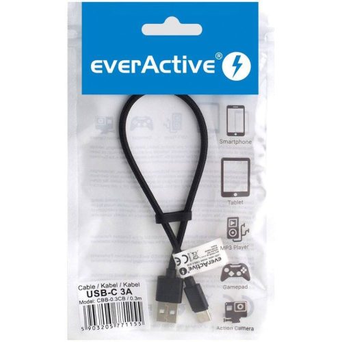 everActive CBB-0.3CB 30cm C típusú porttal ellátott töltő kábel