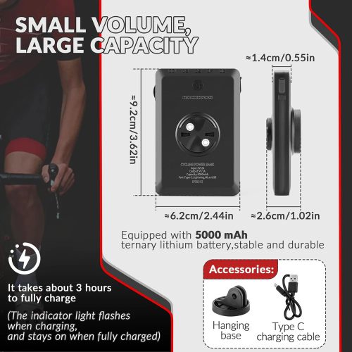 ROCKBROS JP008 Első Kerékpár Lámpa Beépített Power Bankkal