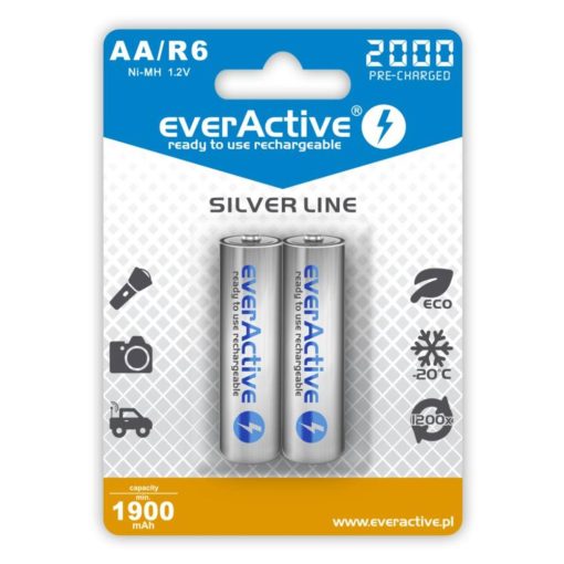 everActive R6/AA 2000mAh 1,2 V Ni-Mh tölthető akkumulátor, 2 db