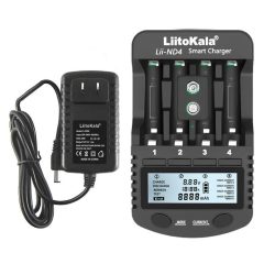   LiitoKala Lii-ND4 1.2V NiMH / Cd punjač baterija LCD zaslon Test kapaciteta baterije za AA AAA i 9V baterije 