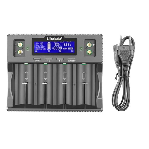 LiitoKala Lii-D4XL akkumulátor töltő akár 4 db 32700-as akku töltésére 