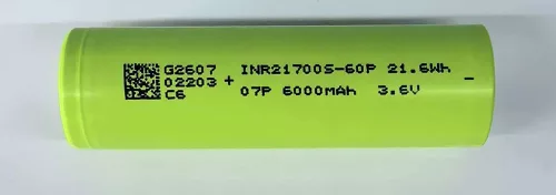 Batteria Linkdata 21700S-60P con capacità da 6000mAh e corrente continua da 60A