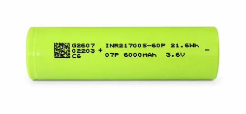 Batteria Linkdata 21700S-60P con capacità da 6000mAh e corrente continua da 60A