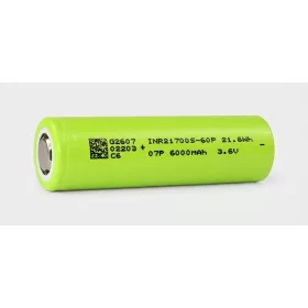   Batteria Linkdata 21700S-60P con capacità da 6000mAh e corrente continua da 60A - button top