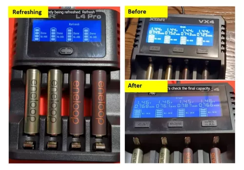  XTAR L4 Pro intelligens töltő AA/AAA 1.2V NI-MH és 1.5V lítium akkumulátorhoz