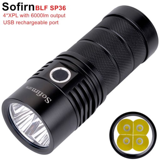 Sofirn SP36 4x XP-L2 6000LM Q8 upravljački program Višestruki radni postupak 2A brza USB punjiva svjetiljka