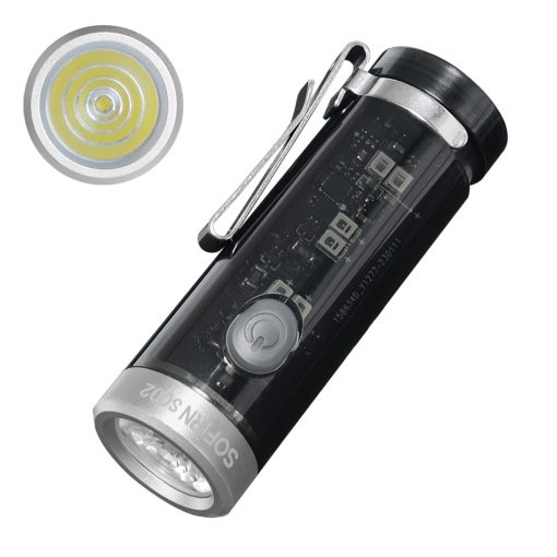 Sofirn SC02 Mini EDC 330lm 90 CRI LED svetilka USB C z možnostjo polnjenja Svetilka za ključe Stranska svetilka z RGB indikatorjem