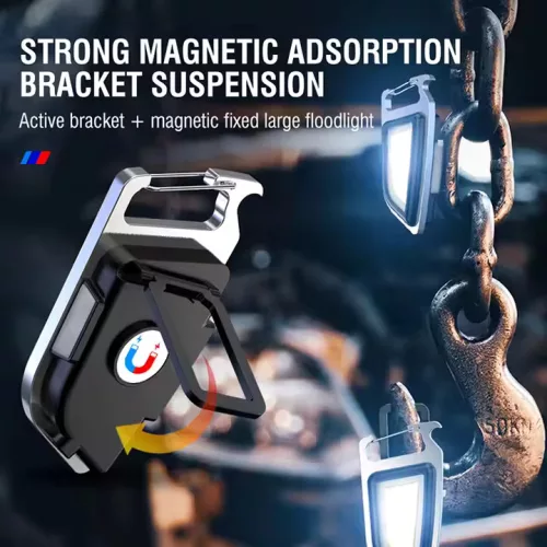 Boruit YHX-0209 Multifunkciós COB kulcstartó lámpa + sörnyitó