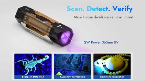 Wuben E8 Kompakt Mágneses Moduláris EDC Kemping Zseblámpa, 1300 Lumen