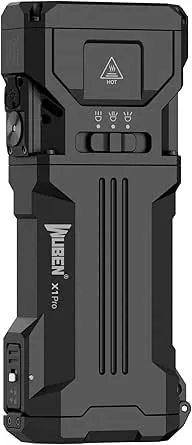 Wuben X1Pro 12300 Lumen Tölthető EDC Zseblámpa Power Bank funkcióval, fekete