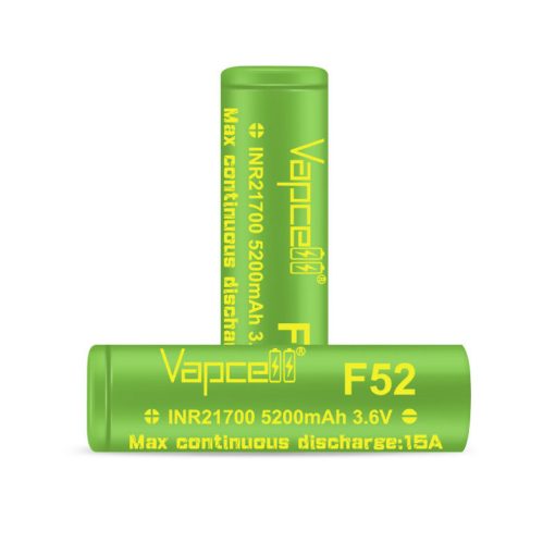 Vapcell F52 5200mah tölthető 21700 li-ion akkumulátor 15 A terhelhetőséggel
