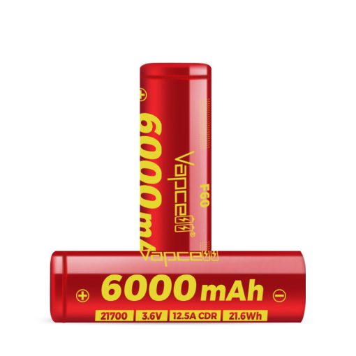  Vapcell F60 21700 6000mah li-ion battery  BUTTON TOP