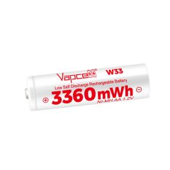   Vapcell W33 3360 mWh kapacitású 1,2V AA Ni-Mh tölthető  akkumulátor