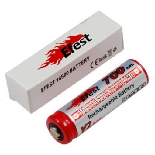  Efest IMR 14500 - 700 mAh kúpos li--ion tölthető akkumulátor