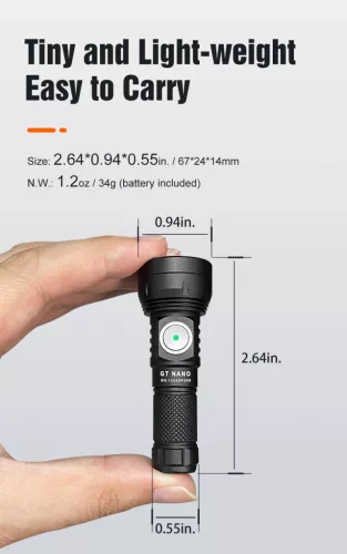 Lumintop GT NANO PRO 3.0 punjiva EDC svjetiljka za privjesak – 1600 lumena